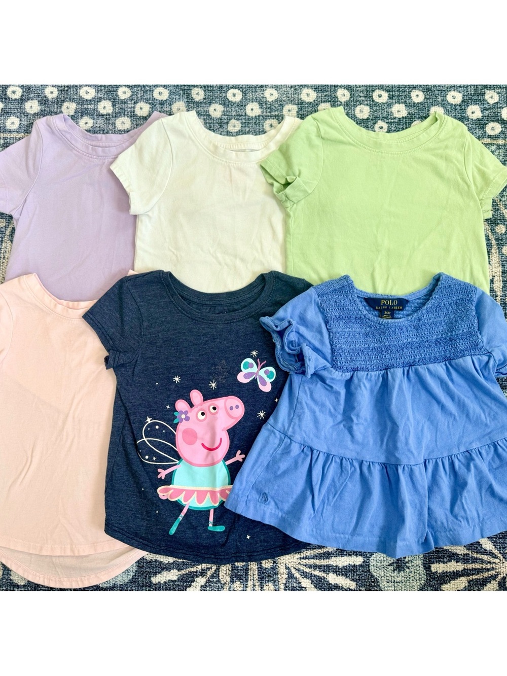 Lot of 6 Toddler Girls Shirts 3T